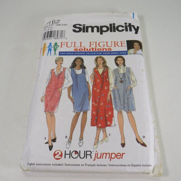 Simplicity 7162 Clothing Pattern Jumper UNCUT EASY (by Mary Duffy) 18W - 24W - Picture 1 of 10